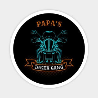 Papa's Biker Gang Father's Day Magnet